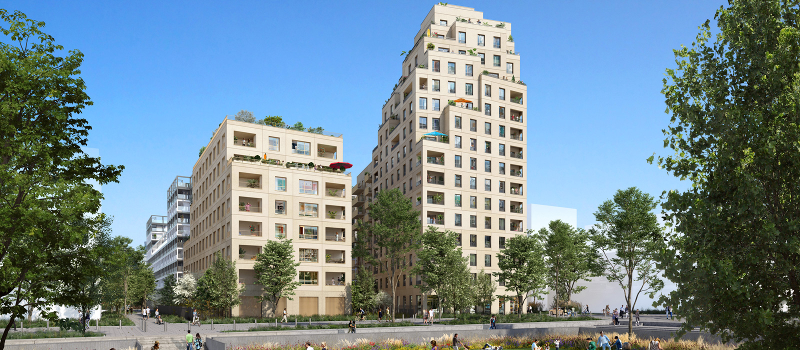 Vue extérieure résidence Central Parc Asnières-sur-Seine (92)