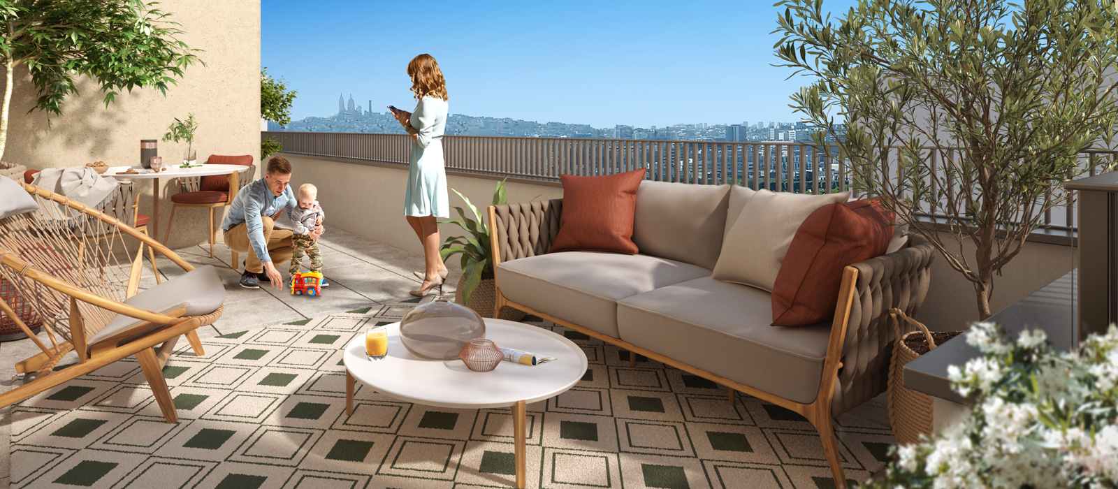 Terrasse résidence Central Parc Asnières-sur-Seine (92)