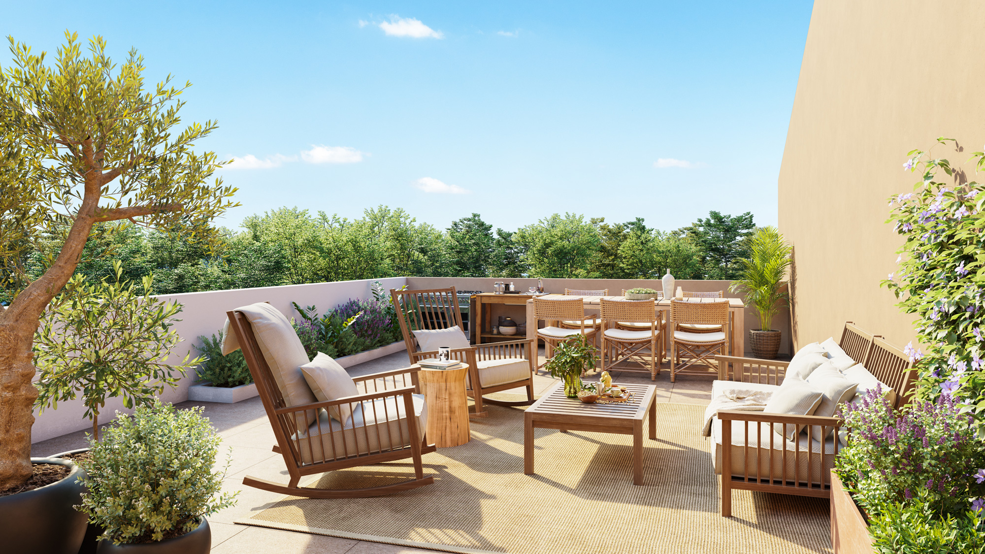 Terrasse Résidence Dou Cassou à Ondres