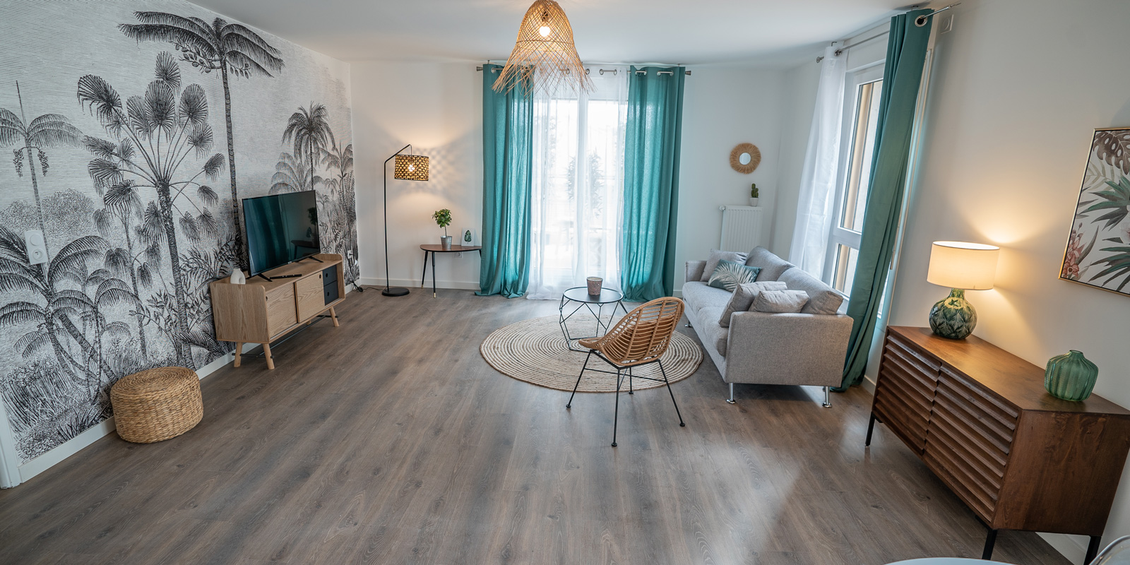 Séjour appartement témoin Coeur Atlantis 2 Massy (91)