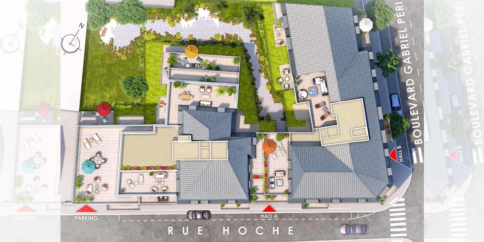 Plan masse Coeur Utrillo à Sannois