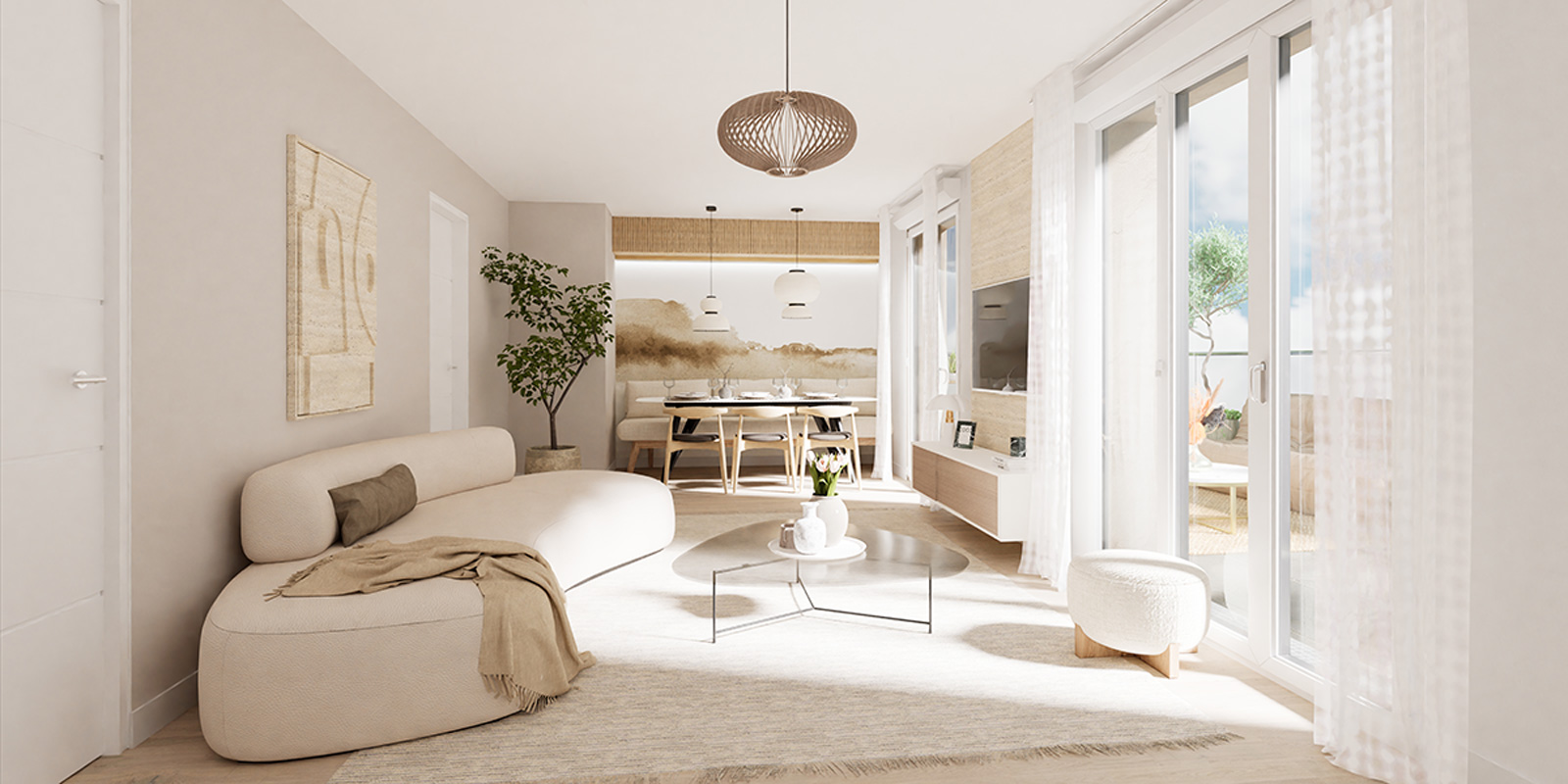 Séjour d'un appartement Central Noisy à Noisy-le-Grand