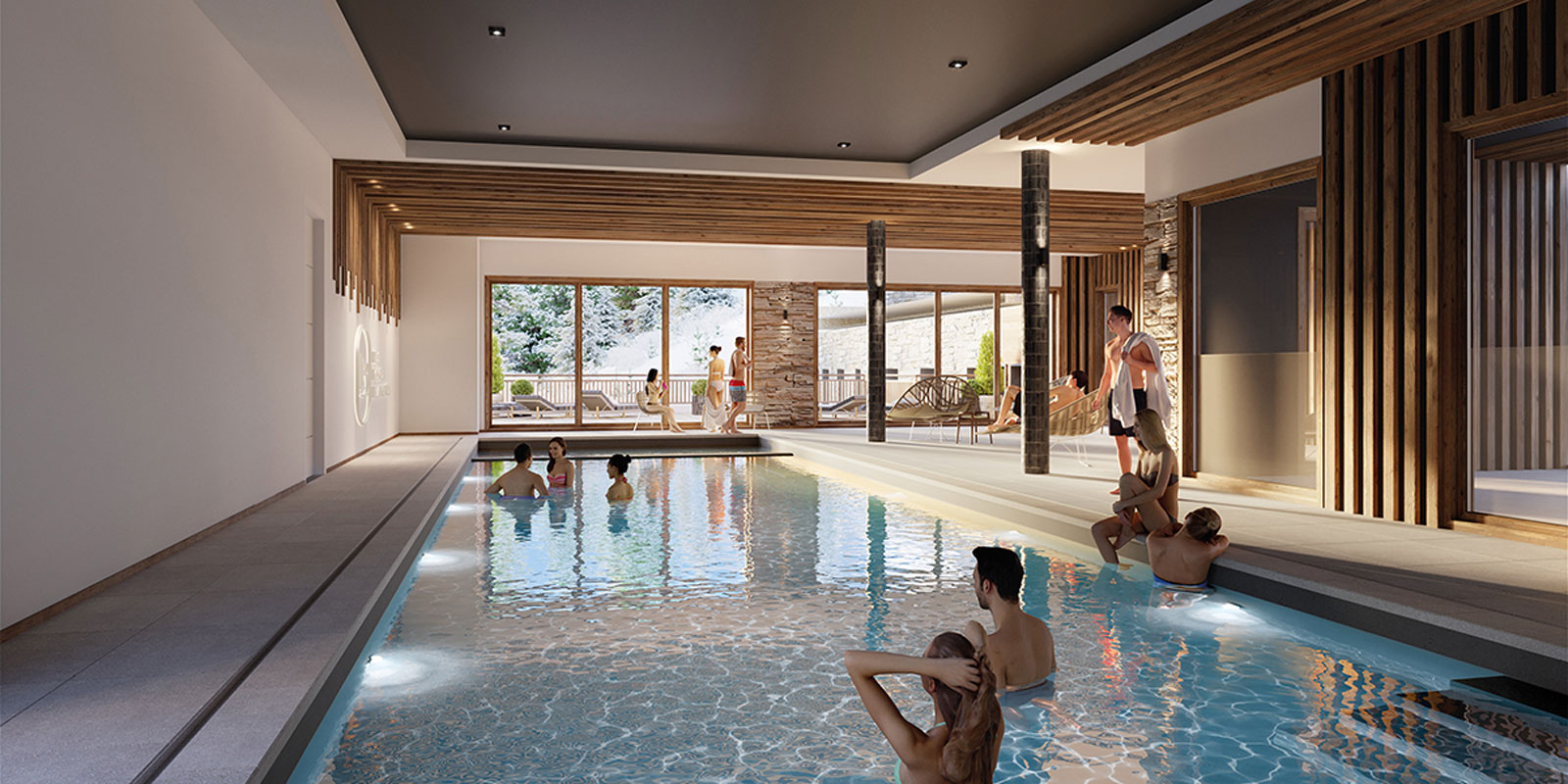 Piscine Les Loges Blanches à Mont de Lans