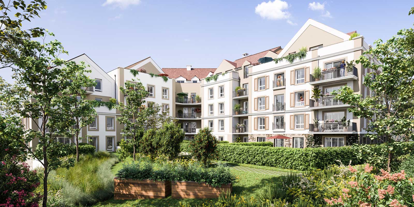 Vue extérieure appartement neuf Préface à Igny