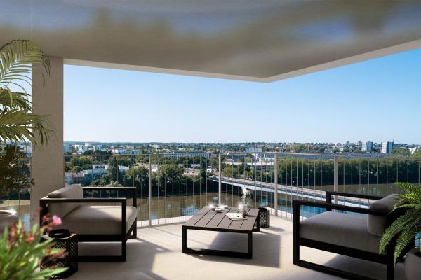 Terrasse Appartement neuf Nantes Loire en Scène