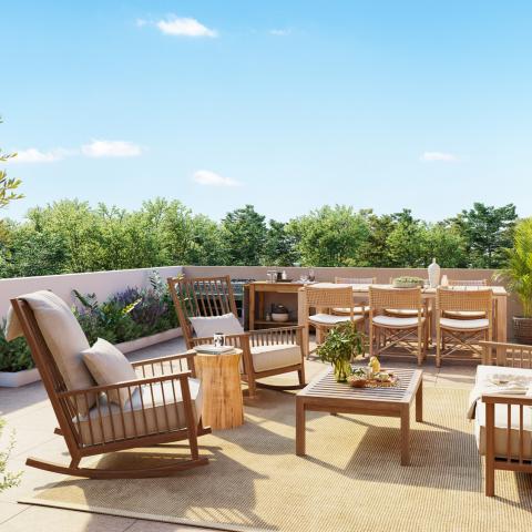 Terrasse Résidence Dou Cassou à Ondres