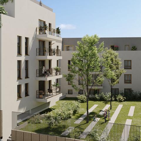 Façade de la résidence Calypso à Rouen
