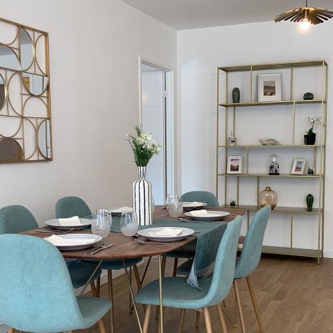 Salle à manger appartement témoin Rueil-Malmaison ô Domaine