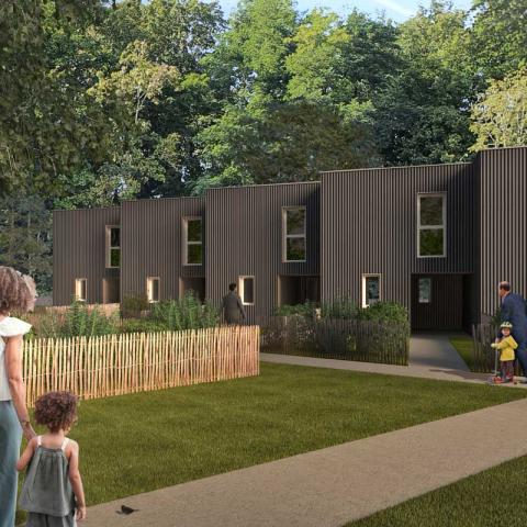 Vue du programme PAVILLONS depuis jardin