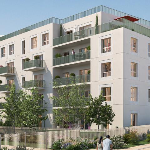 appartement neuf flore perspective exterieure coté chatenay malabry