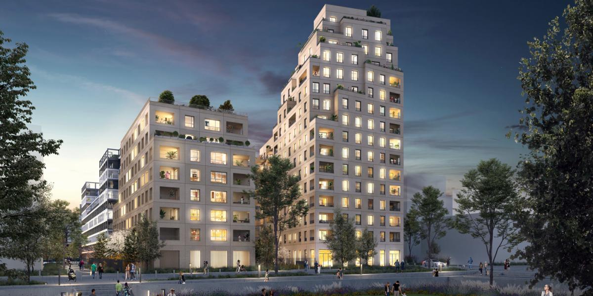 Vue Nocturne résidence Central Parc Asnières-sur-Seine (92)