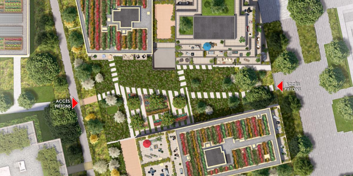 Plan masse résidence Central Parc Asnières-sur-Seine (92)