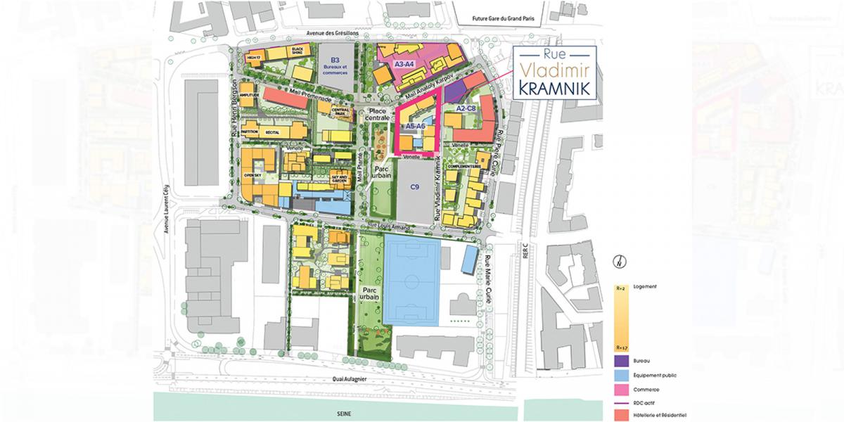 Plan ZAC Rue Vladimir Kramnik Asnières-sur-Seine