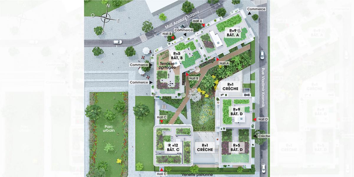 Plan Masse Rue Vladimir Kramnik Asnières-sur-Seine