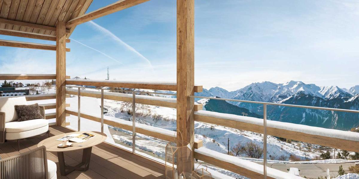 Terrasse Les Fermes de L'Alpe à Huez