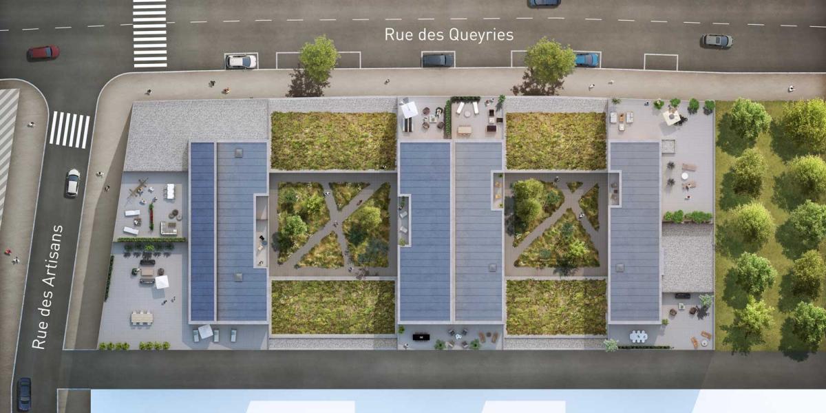 Plan masse Vert'uose à Bordeaux