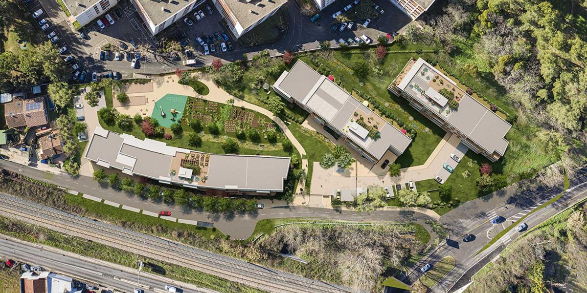 Plan masse à Aubagne Les Ecolines