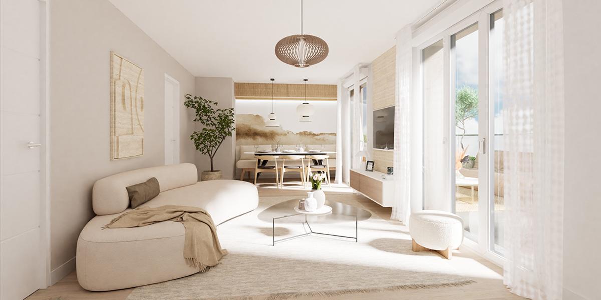 Séjour d'un appartement Central Noisy à Noisy-le-Grand